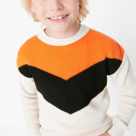 Trendyol Beige Color Block Boy Knitwear Sweater BEIGE 3-4 Yaş
