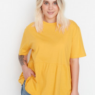 Trendyol Yellow Knitted T-Shirt TBBSS22TS2094 Yellow XL