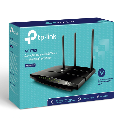 Роутер TP-Link Archer C7 AC1750 Dual-Band Wi-Fi Router, 450 Mbps 0