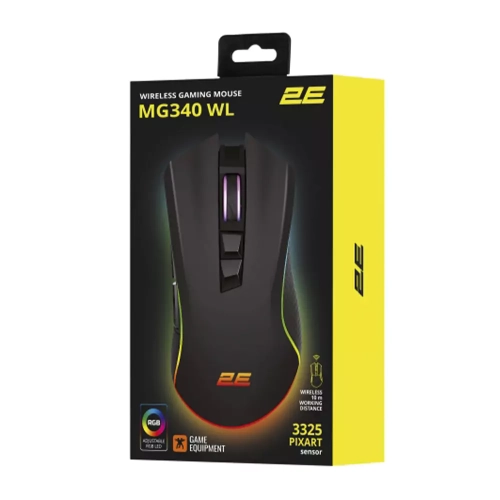 Мышь игровая 2E Gaming MG340 WL, RGB USB Черный 3