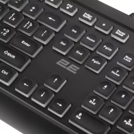 Клавиатура 2E KS120 White backlight USB Черный 1