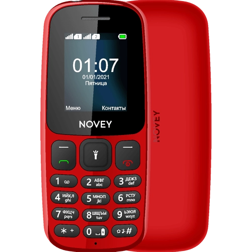 Кнопочный телефон Novey 107 Красный