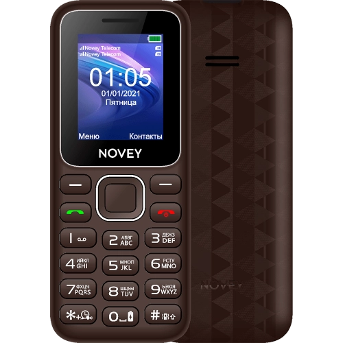 Кнопочный телефон Novey 105 Коричневый