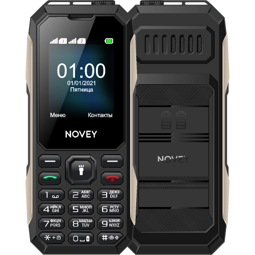 Кнопочный телефон Novey T100 Черный-золотой