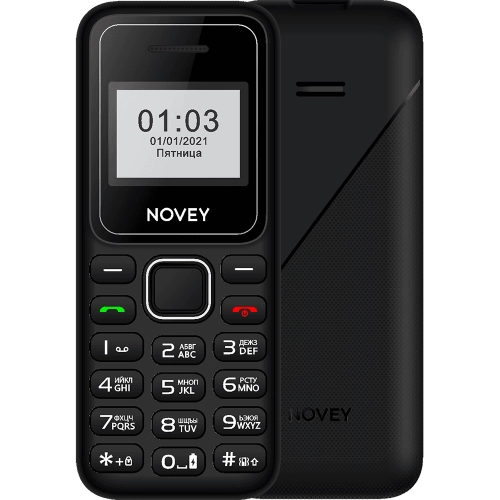 Кнопочный телефон Novey 103 Черный-красный