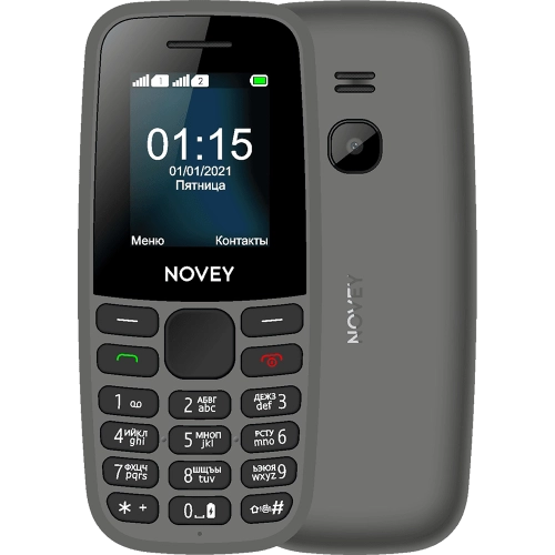 Кнопочный телефон Novey 115 Серый