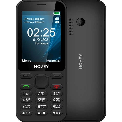 Кнопочный телефон Novey 225 Матовый-черный