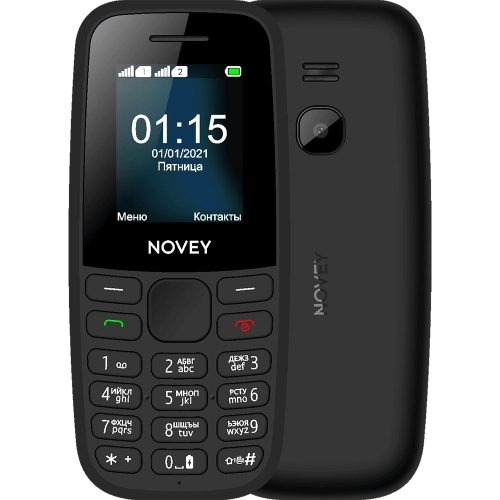 Кнопочный телефон Novey 115 Чёрный