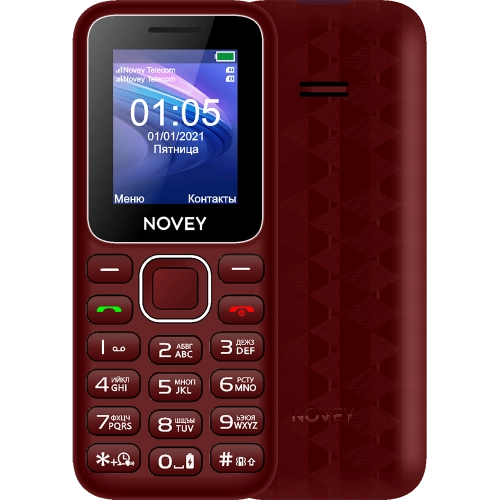 Кнопочный телефон Novey 105 Красный