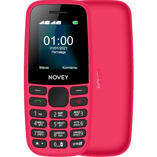 Кнопочный телефон Novey 100 Розовый