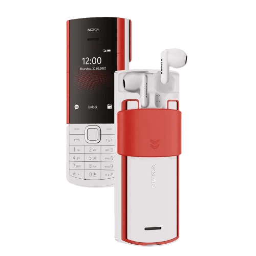 Кнопочный телефон Nokia 5710 XpressAudio с встроенными наушниками TWS Белый