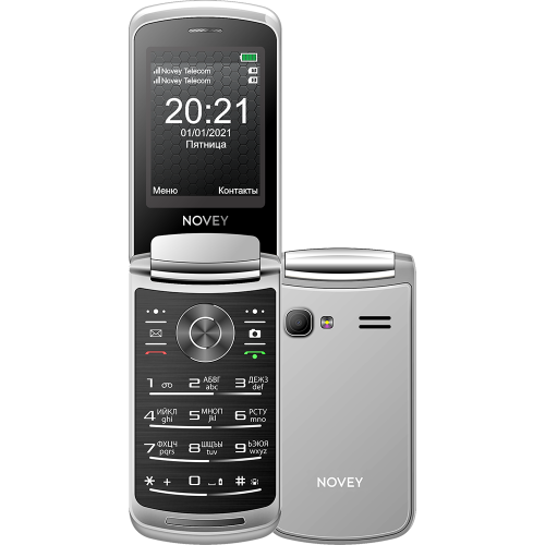 Кнопочный телефон Novey A80R Хромовый
