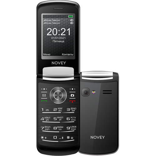 Кнопочный телефон Novey A80R Черный-джет