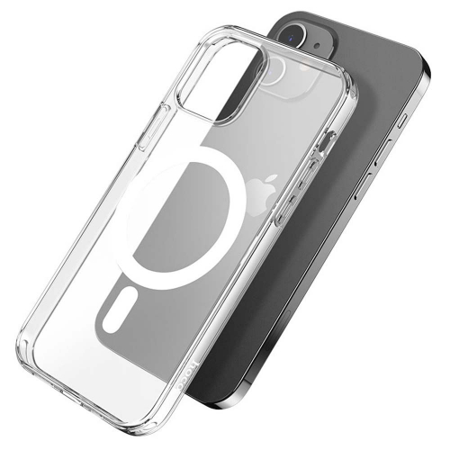 Защитный магнитный чехол для iPhone 11, 12, 13 / mini / Pro / Pro Max прозрачный TPU (LUX copy) 0