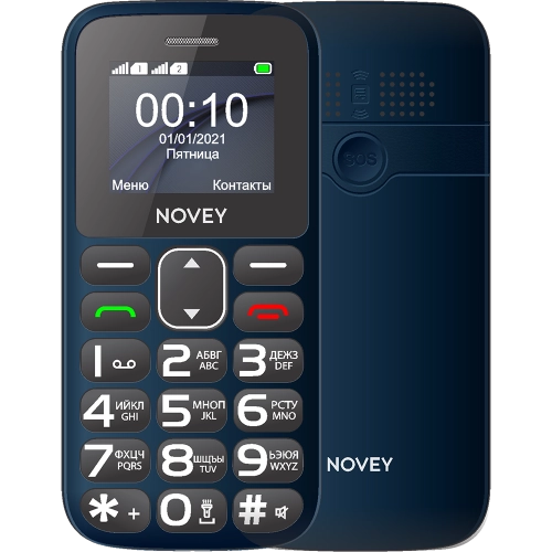 Кнопочный телефон Novey B10 Синий