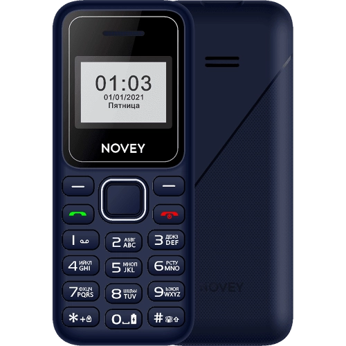 Кнопочный телефон Novey 103 Темно синий-черный