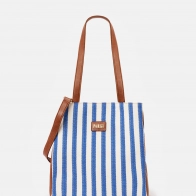 Striped tote bag - Navy Blue
