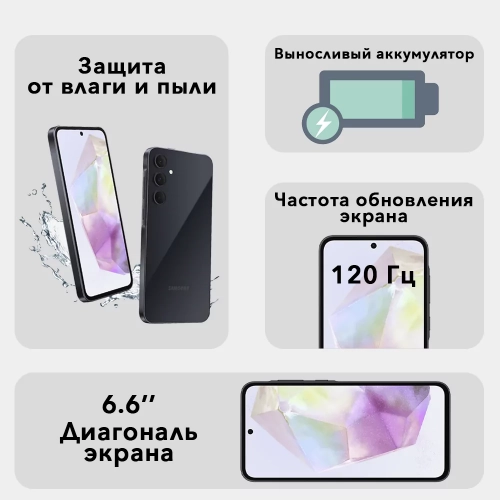 Смартфон Samsung Galaxy A35 8/128 GB Черный 2