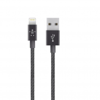 Кабель Belkin Mixit Metallic Lightning USB-A 2.4A 1.2m Черный (F8J144bt04-BLK)