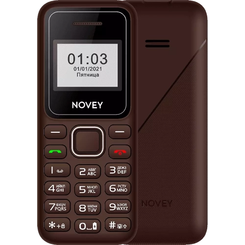 Кнопочный телефон Novey 103 Коричневый-черный