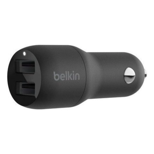 Avtomobil zaryadlovchi  Belkin Dual USB-A / Lightning Cable 24W (CCD001BT1MBK) 0