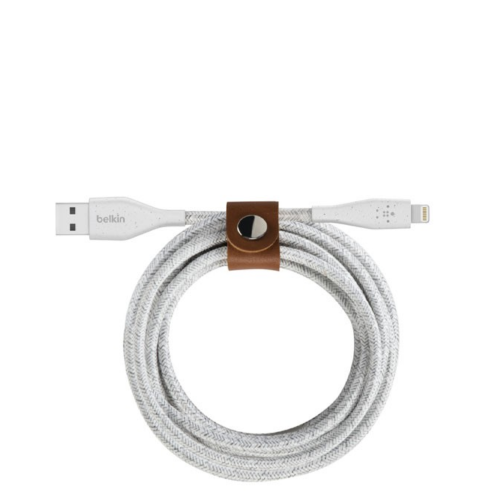 Кабель Belkin DuraTek Plus Lightning на USB-A, 1,2m, Белый (F8J236bt04-WHT) 0