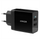 Зарядное устройство Anker 24W wall charger 2-Port EU Черный (A2021L11)