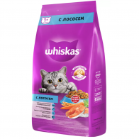 Сухой корм для кошек Whiskas, подушечки с паштетом, обед с лососем, 1.9 кг 1
