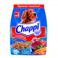 Сухой корм для собак Chappi Сытный мясной обед, Говядина по-домашнему, 600г