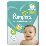Подгузники Pampers №3 (6-10кг) active baby-dry (14 шт)