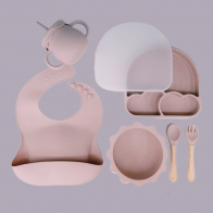 Посуда для кормления для малышей детская посуда силиконовая на присоске  0