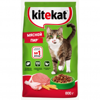 Сухой корм для кошек Kitekat, мясной пир, 0,8 кг 0