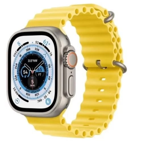 Смарт часы Apple Watch Ultra 49 мм ремешок Ocean желтого цвета