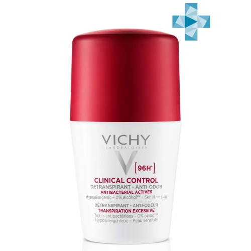 Vichy шариковый дезодорант-антиперспирант 96ч клиник контроль, 50мл