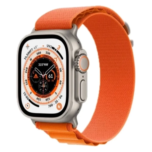 Смарт часы Apple Watch Ultra 49 мм ремешок Alpine оранжевого цвета
