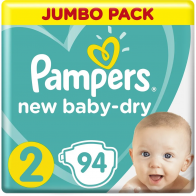 Подгузники Pampers New Baby-Dry для новорожденных 4-8 кг, 2 размер, 94 шт
