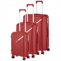 Набор чемоданов 2E, SIGMA,(L+M+S) 3 в 1, 4 колеса, красный 0