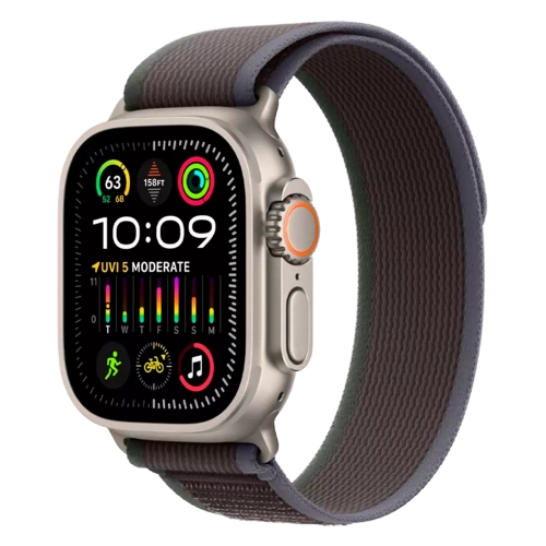 Смарт часы Apple Watch Ultra 2 Titanium Case with Blue/Black Trail Loop, 49 мм, черный
