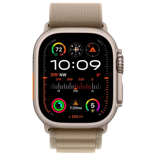 Aqlli soat Apple Watch Ultra 2 Titanium Case with Olive Alpine Loop, 49 mm, yashil 0