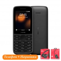 Telefon Nokia 215 4G TA-1272 DS EAC UA Qora + Borofone quloqchinlari