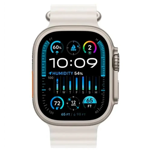 Смарт часы Apple Watch Ultra 2 Titanium Case with White Ocean Band, 49 мм, белый 0