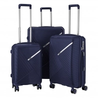 Набор чемоданов 2E, SIGMA,(L+M+S) 3 в 1, 4 колеса, тёмно-синий
