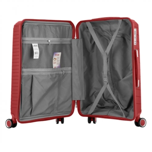 Набор чемоданов 2E, SIGMA,(L+M+S) 3 в 1, 4 колеса, красный 1