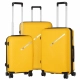 Набор чемоданов 2E, SIGMA EXP, (L+M+S) 3 в 1, 4 колеса, желтый