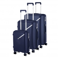 Набор чемоданов 2E, SIGMA,(L+M+S) 3 в 1, 4 колеса, тёмно-синий 0