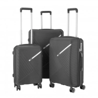 Набор чемоданов 2E, SIGMA,(L+M+S) 3 в 1, 4 колеса, графит