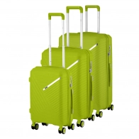 Набор чемоданов 2E, SIGMA,(L+M+S) 3 в 1, 4 колеса, зелёный 0