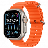 Смарт часы Apple Watch Ultra 2 Titanium Case with Orange Ocean Band, 49 мм, to'q sariq